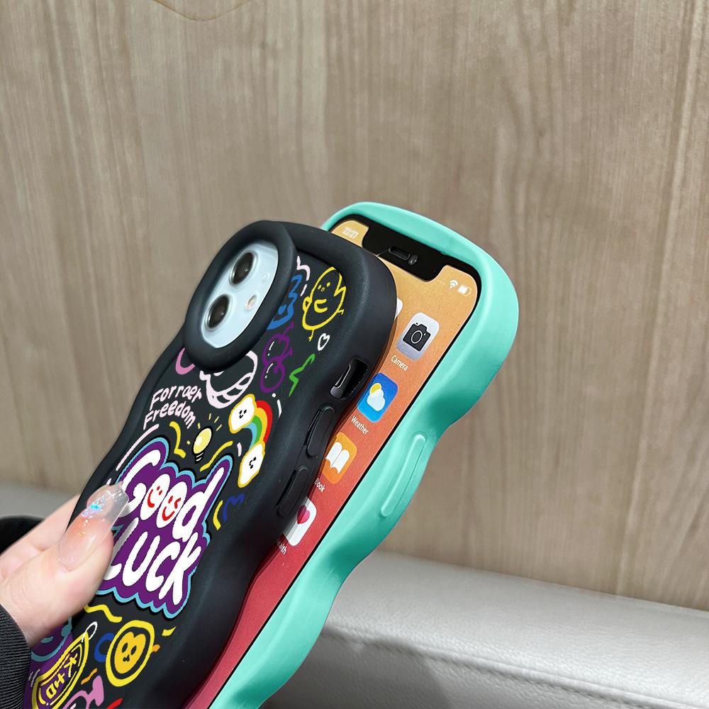 Malovaný vzor Big Wave Edge Měkký silikonový materiál Macaron Pouzdro na telefon Ochranné gumové pouzdro odolné proti nárazům pro OnePlus Vivo Motorola Moto