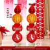 Chinese Red Wedding Lantern with Happy Character - Bride Photo Prop & Room Decoration