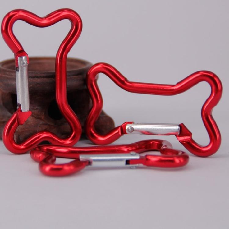 5Pcs Bone Shape Carabiner Clip Aluminum Alloy Hanging Carabiner Hook Spring Snap Hook Clip Outdoor Hiking Accessories