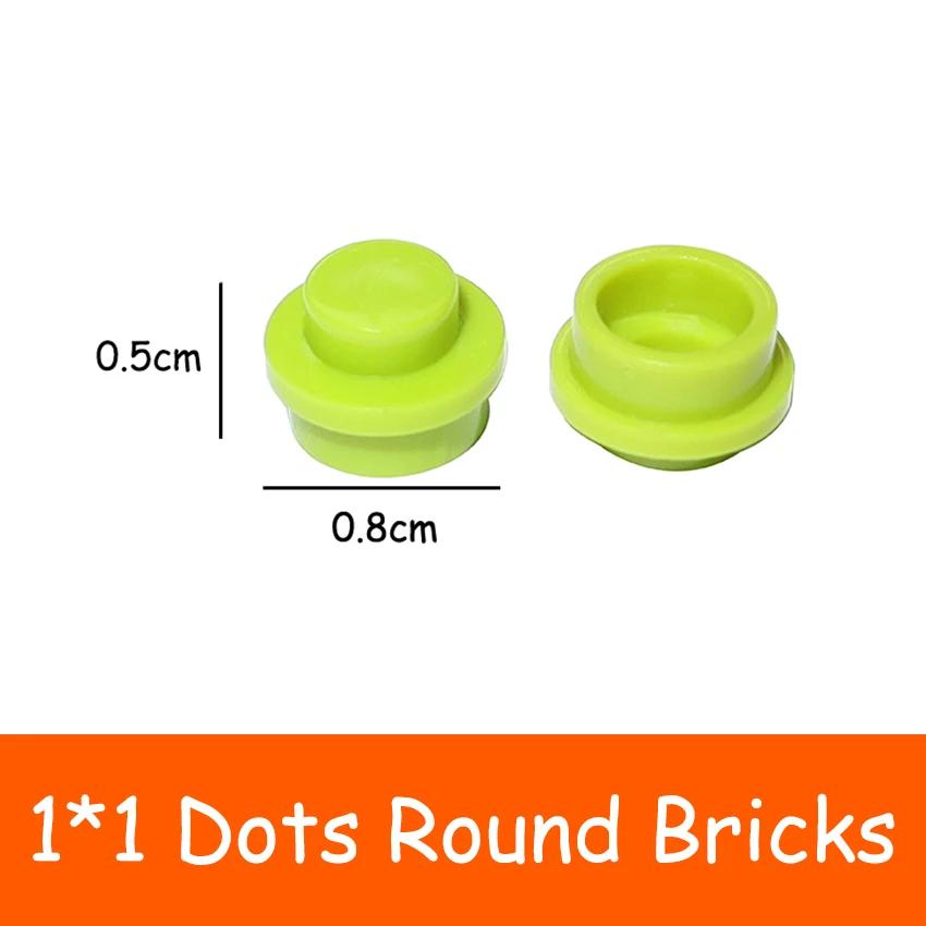 Yiran Toy Unisex 250Pcs 4073 6141 Plate Round 1X1 Dot Moc Assemble Particles Do-It-Yourself Constructing Blocks 1*1 Figures Lamp Bricks Learning