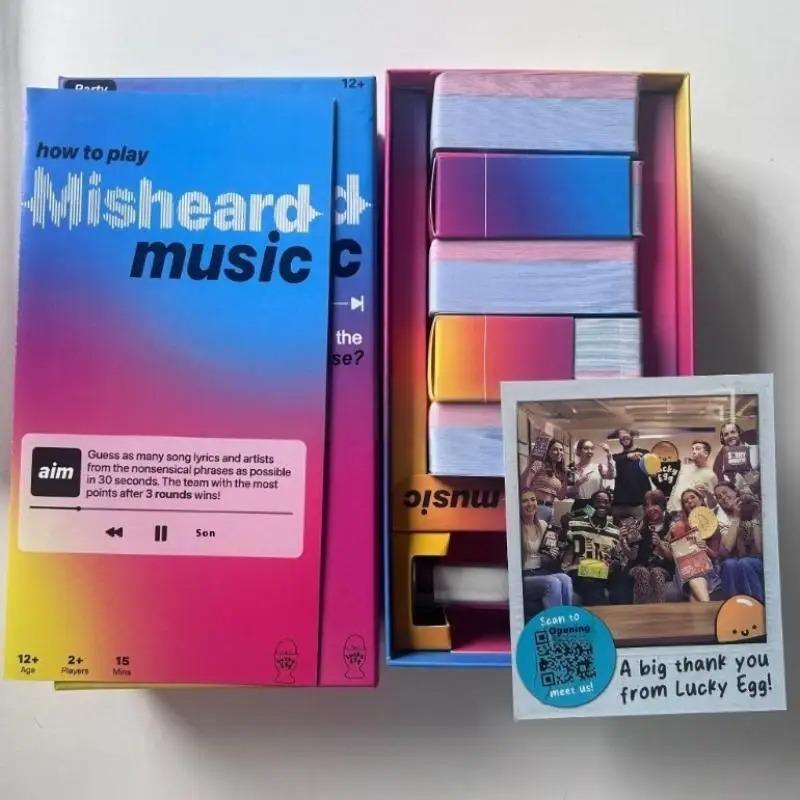 Family Hilarious Cards Misheard Music Games Guess The Song or Artist with 500 Lyrical Nonsense Card Party Entertainment