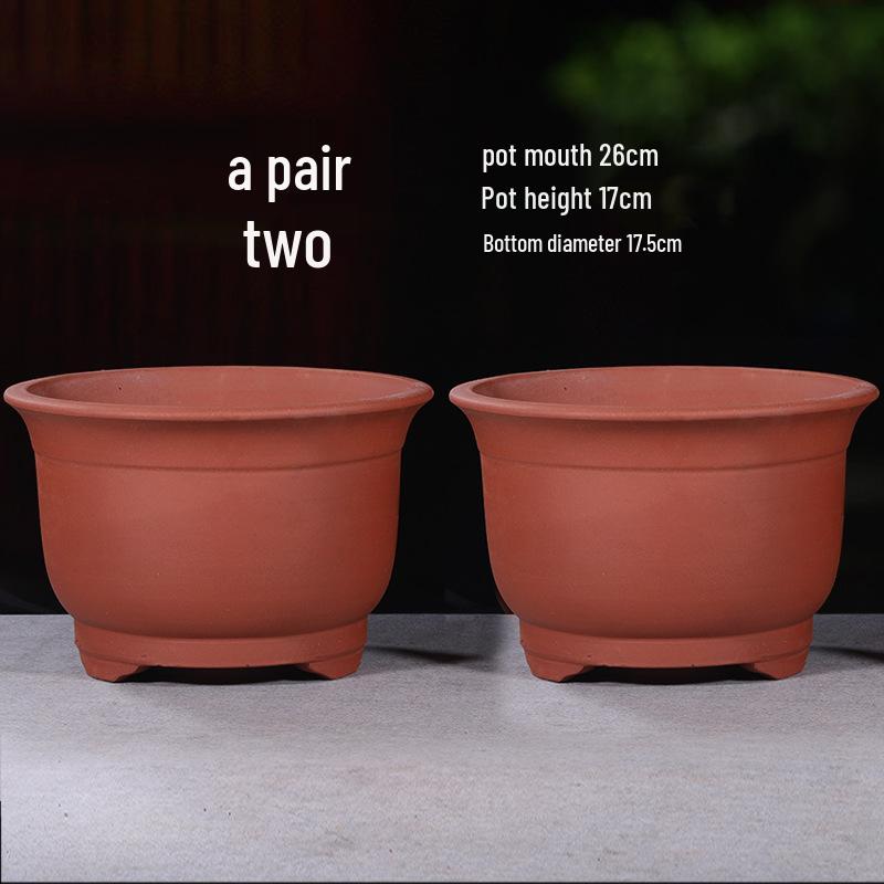Extra Large Purple Clay Tall Flower Pot 2025 - Cylindrical Ceramic Design