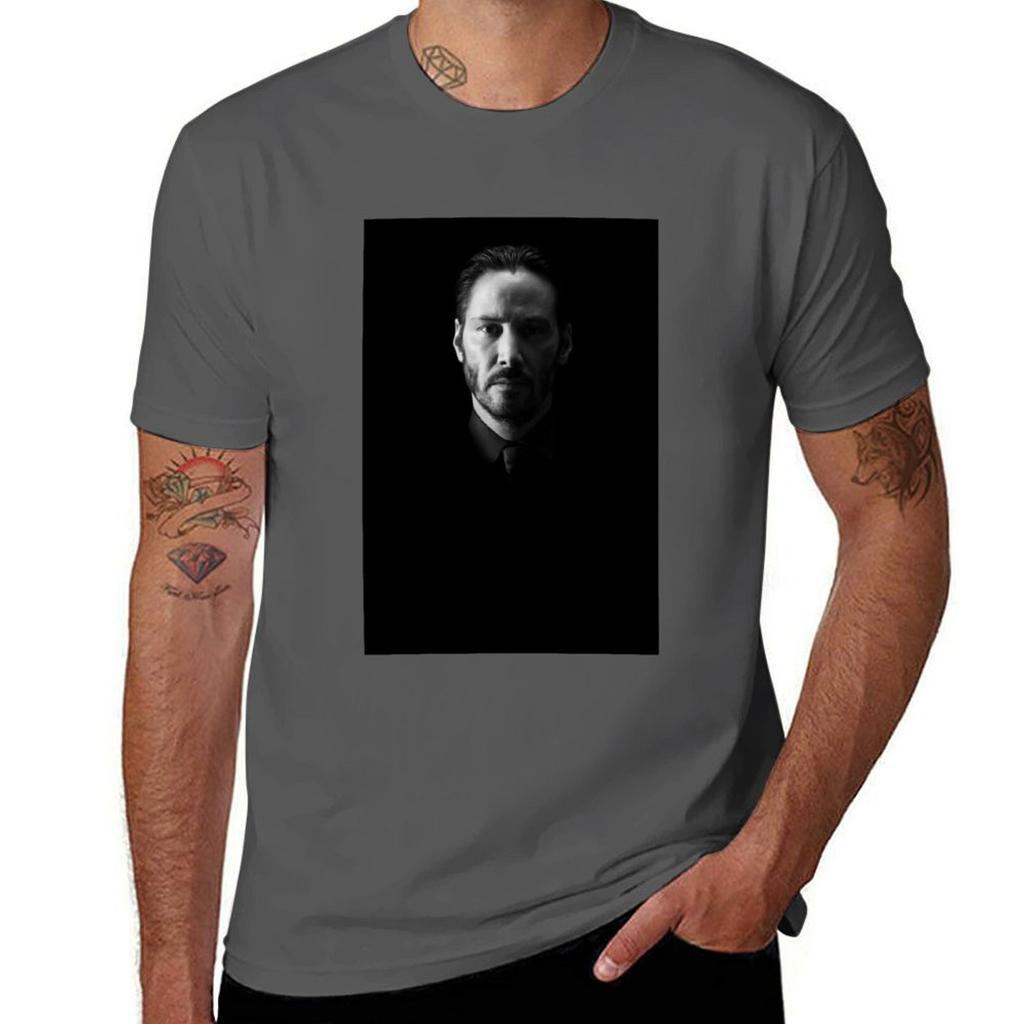 Keanu R Photo Sticker TShirt Everyday Wear Basic Short Sleeve Top TShirt