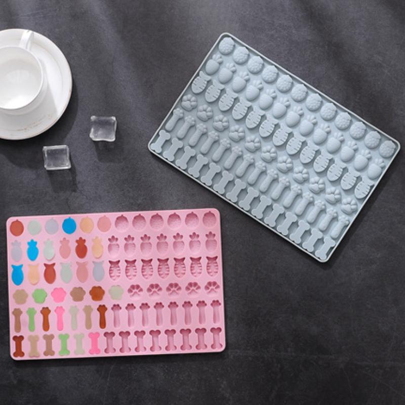 78 Erdbeere Katzenpfote Backform Silikonform Knochen Süßigkeiten Schokoladenform Haustier Hundefutter Silikonmatte Keks Keks Kuchen Dekor