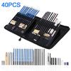 40PCS Professional Sketching Drawing Pencils Kit Set Art Supplies Students Painting Tool