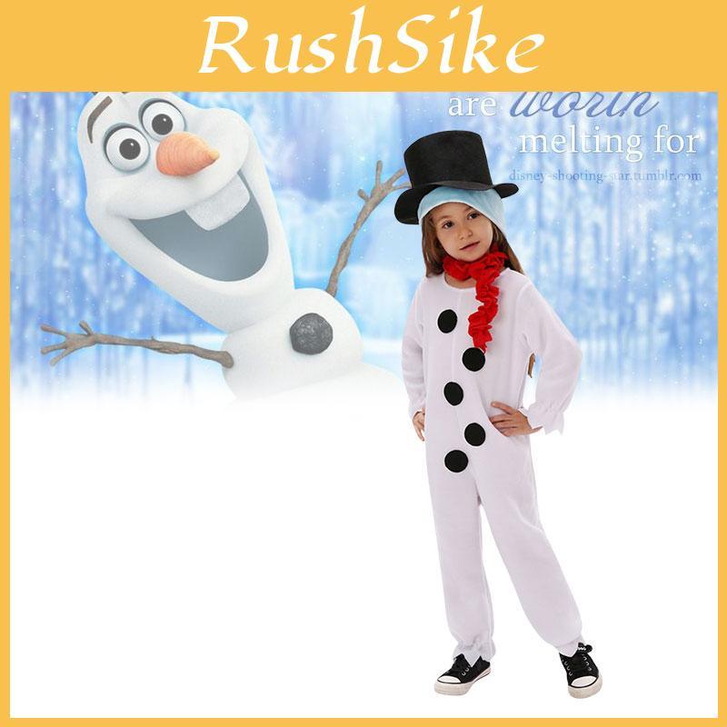 Frozen Snowman Olaf Cosplay Costume For Kids With Exquisite Workmanship**