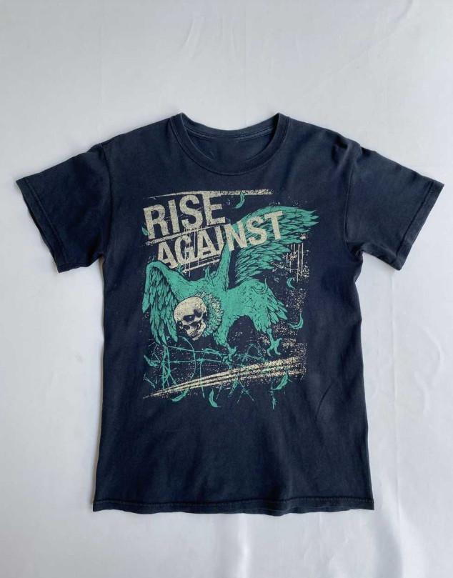 Tees Vintage Hardcore punk band Rise against Tee Cotton Shirt RS244 XXXXL