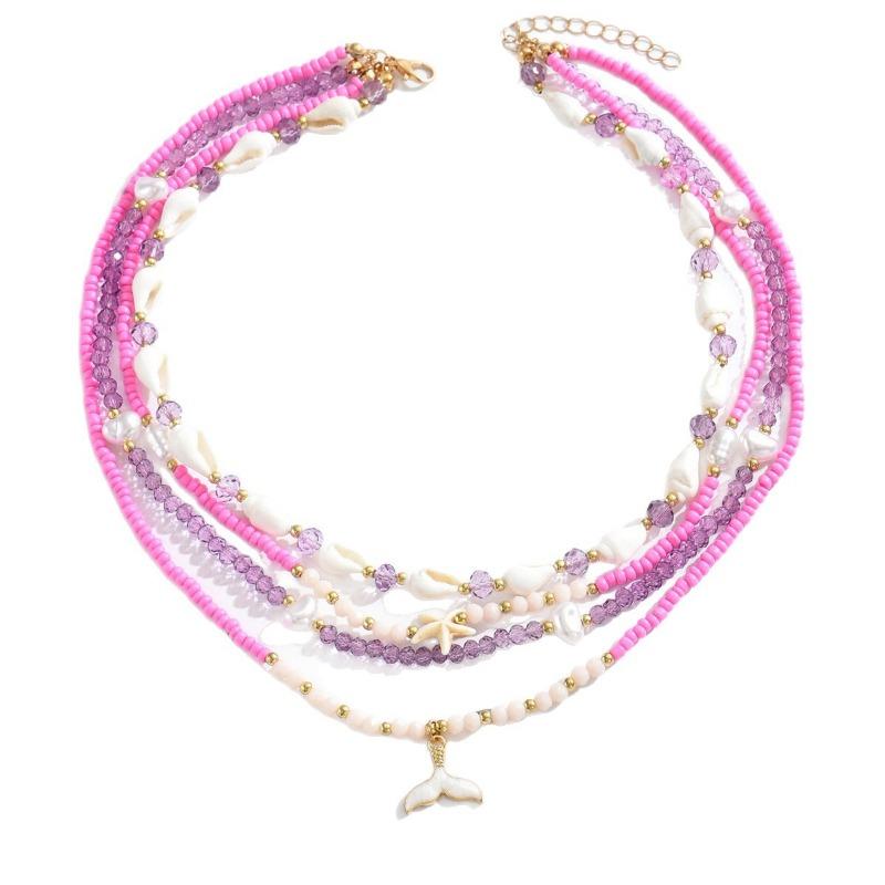 Shell Necklace Jewelry Accessories Niche High-end Light Luxury Rice Bead Clavicle Chain Women's Necklace Jewelry