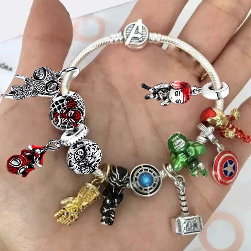 Colors Enamel Disney Princess Dress Charms Pulseiras for Girls Colorful Glass Beads Bracelets&Bangles Women Cartoon Skirt Dangle