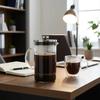 Piston Infuser 800 Ml Silver Glass Jug For Coffee And Tea Ø9 Cm