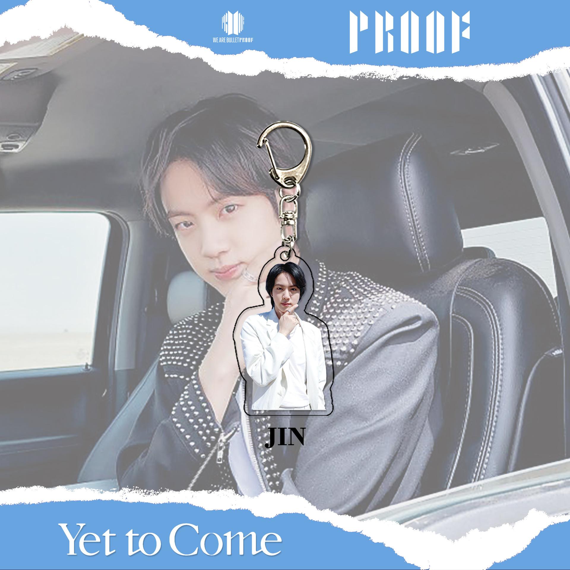 Брелок BTS Yet to Come The Most Beautiful Moment, Акриловый шарм из альбома PROOF, Коллекционный подвесной брелок для сумки для фанатов Kpop ARMY JIN