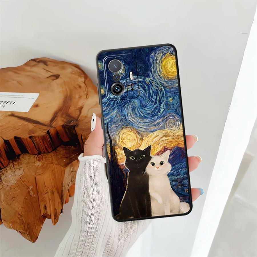 Cartoon Cute Cat Funda Phone Cover Case for Xiaomi Mi 11T 13 Lite 12X 14 11 12T Pro 12 10T