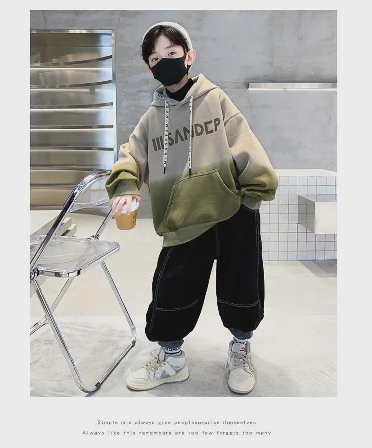 Boys' Hooded Sweatshirts – 2023 Street Fashion for Spring & Autumn