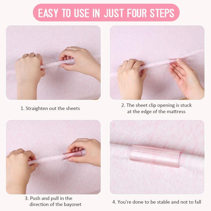 12/24PCS Bed Sheet Clips Mattress Grippers Fasteners Clothes Pegs Slip-Resistant Clip Holders