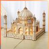 3D Træpuslespil Hus Kongeligt Slot Taj Mahal Med Lys Samlespil Legetøj Til Børn Voksne DIY Model Sæt Skrivebordsdekoration Til Gaver