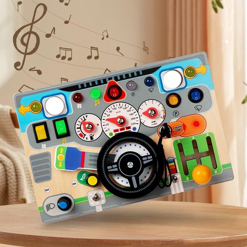 Top-Grade Montessori Superior-Grade Busy First-Class Board First-Class Steering Top-Grade Wheel High-Standard Led Premium-Quality Light