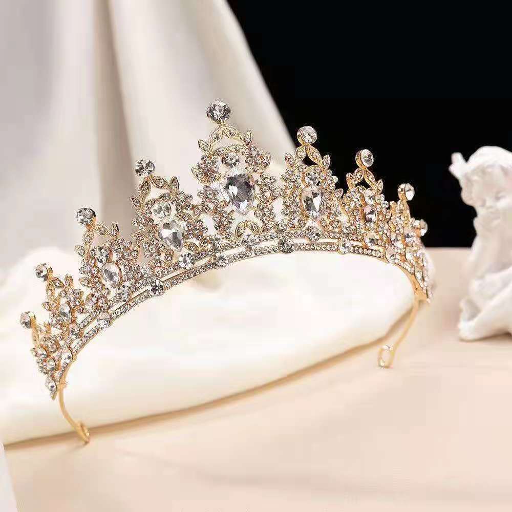 Bride's Crown Headband Wedding Korean Birthday Gift Adult Gift Crystal Crown Princess Dress Hair Accessory