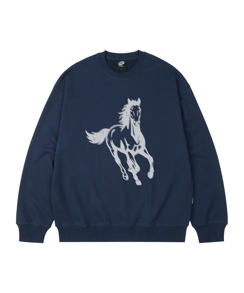 WILDROCK Running Horse Oversized Sweatshirt_9 Col (B Type)