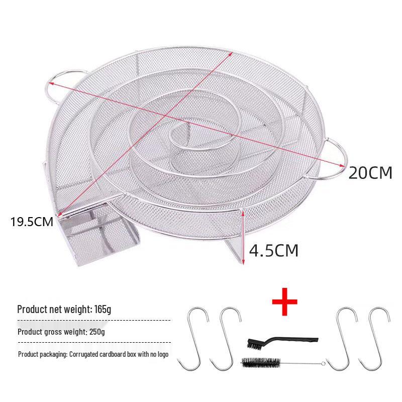 Rechteckiger Barbecue-Grill Kaltrauchgenerator - Runde 304 Edelstahl Räucherbox