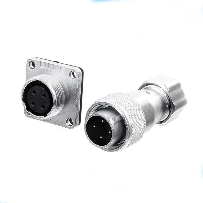 WEIPU WS20 TP+Z M20 Industrial Power Aviation Plug Socket Waterproof Connector 2 3 4 5 6 7 9 12 Pin Screw Lock Panel Connectors