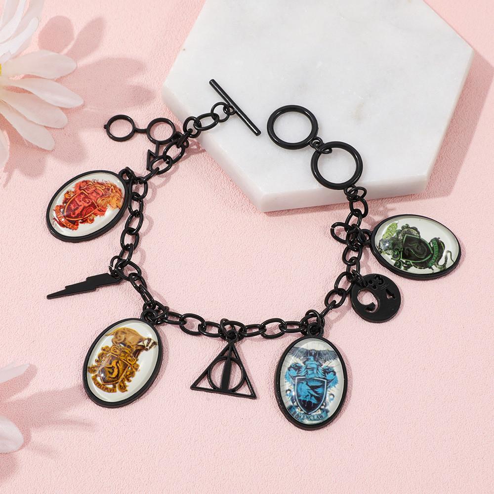 Night Light Bracelet With Alloy Magic School Pendant For Gift Giving