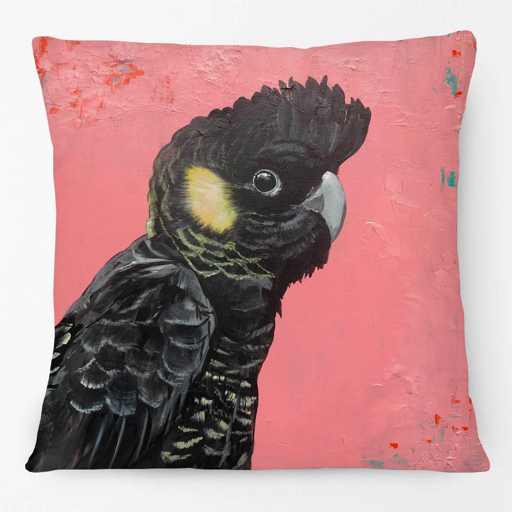 Australian Cockatoo Birds Animals Portrait Painting Cushion Cover Decorative Pillow Case