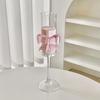 2pcs Clear Champagne Flutes 3D Bow Goblet Unique Drinking Glasses  Party Supplies