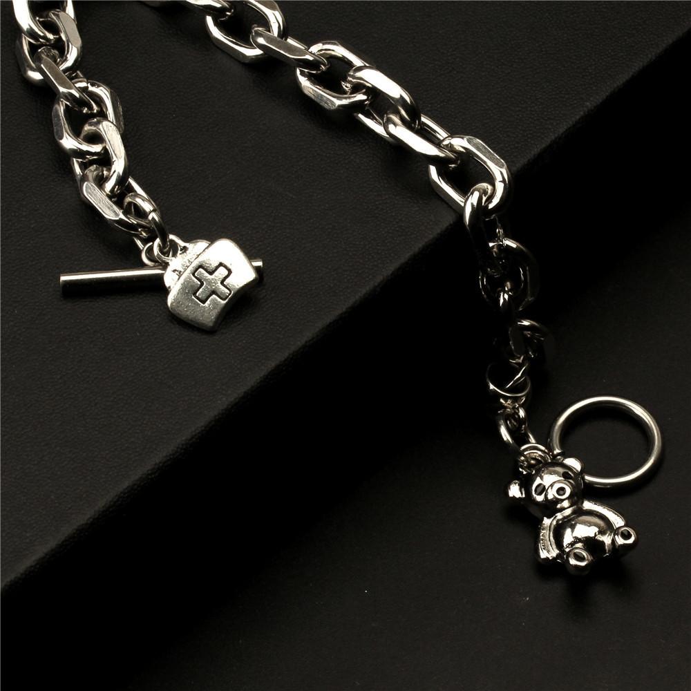 Ins cold wind Internet celebrity nurse hat bear bracelet one-word buckle dark wind student simple niche design bracelet