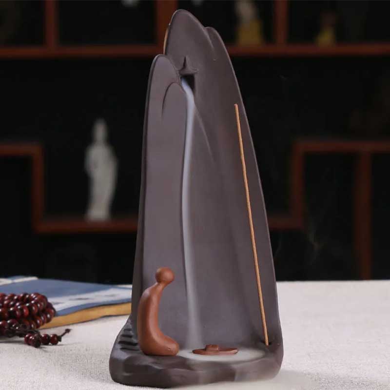 Lilla sand Tilbakestrømning Røkelsesbrenner Hjem Personlig Aromaterapi Ovn Innendørs Alpine Flower Water Ornamenter