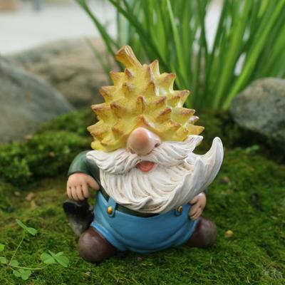 Small Gnomes for Fairy Garden Accessories Outdoor Garden Gnomes Miniature Figurines Small Gnome Mini Statue Resin Cake Topper Decorations Easter