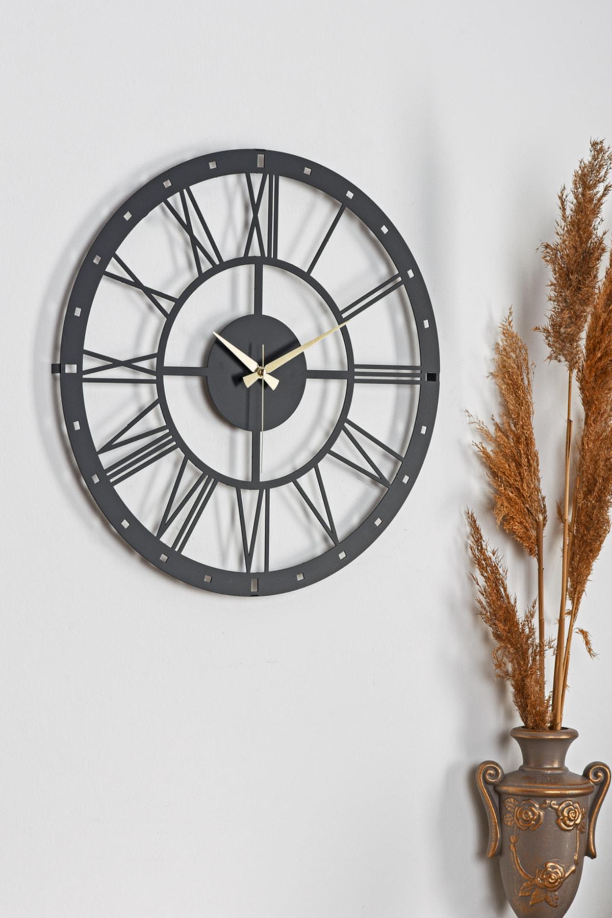 

Muyika Romano Металлические черные настенные часы с бесшумным механизмом 41x41 см Mds-41. 41x41