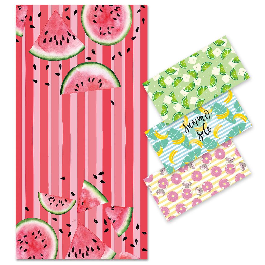 Watermelon Striped Beach Towel Double Side Fleece Quick-dry Towel Bath Towel