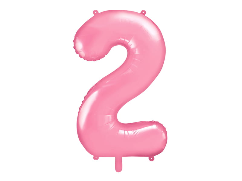 Balon Foliowy Cyfra "2" Różowy 86 Cm