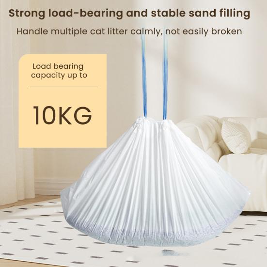 20Pcs Self Cleaning Cat Litter Box Liners Extra Thick Drawstring Trash Bags Leak-Proof Design Garbage Bags