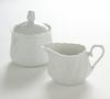 [White Tableware] High-quality White Porcelain TORSIONE Twisted Sugar Pot & Creamer