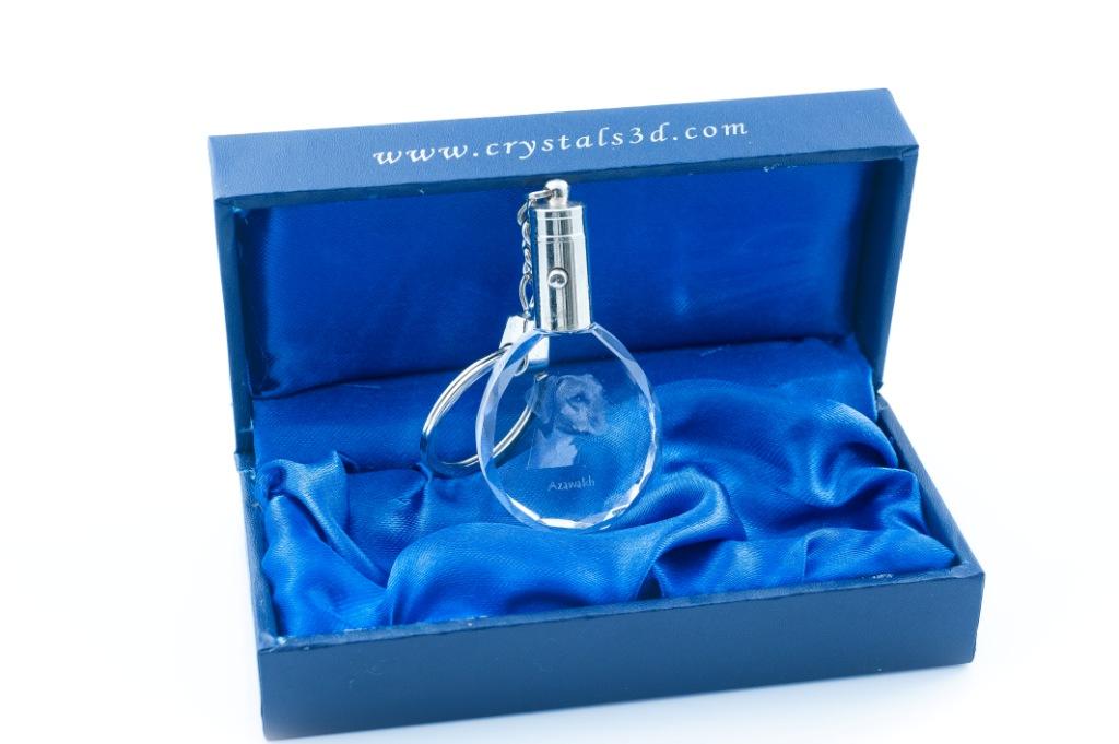 Azawakh, Tuareg Sloughi - Pendant with a Photo of a Dog, Crystal Key Ring In a Gift Box, a Unique Gift by Art-Dog