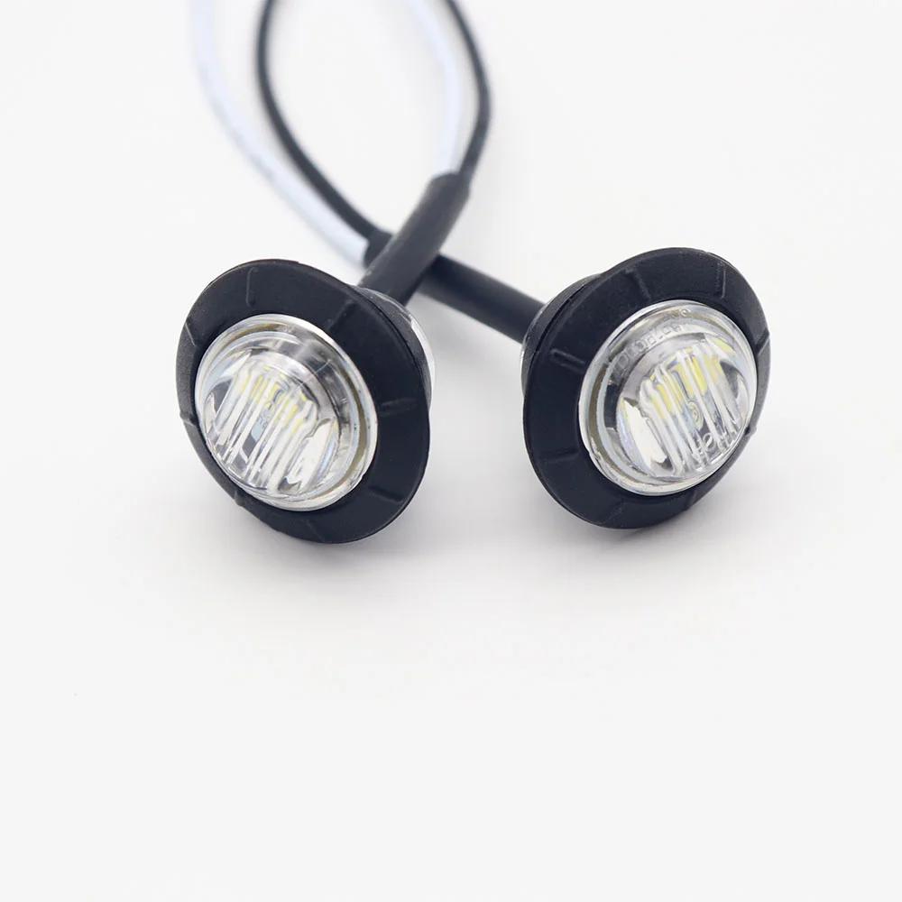 

2pcs Waterproof Side Marker Indicators Light LED 12V Bullet Lamp Mini 3/4 for Truck Trailer Tail Clearance Lights