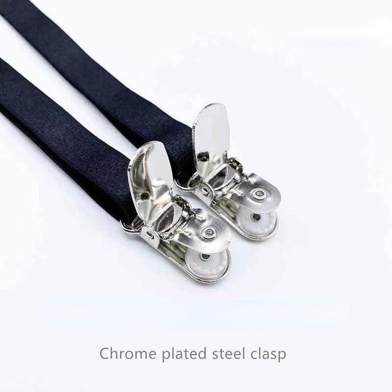 Schwarzer Simplicity Sexy Strumpfgürtel für Damen, Oberschenkelhohe Strümpfe, verstellbarer elastischer Beinstrumpfgürtel, 4/6 Metallclips