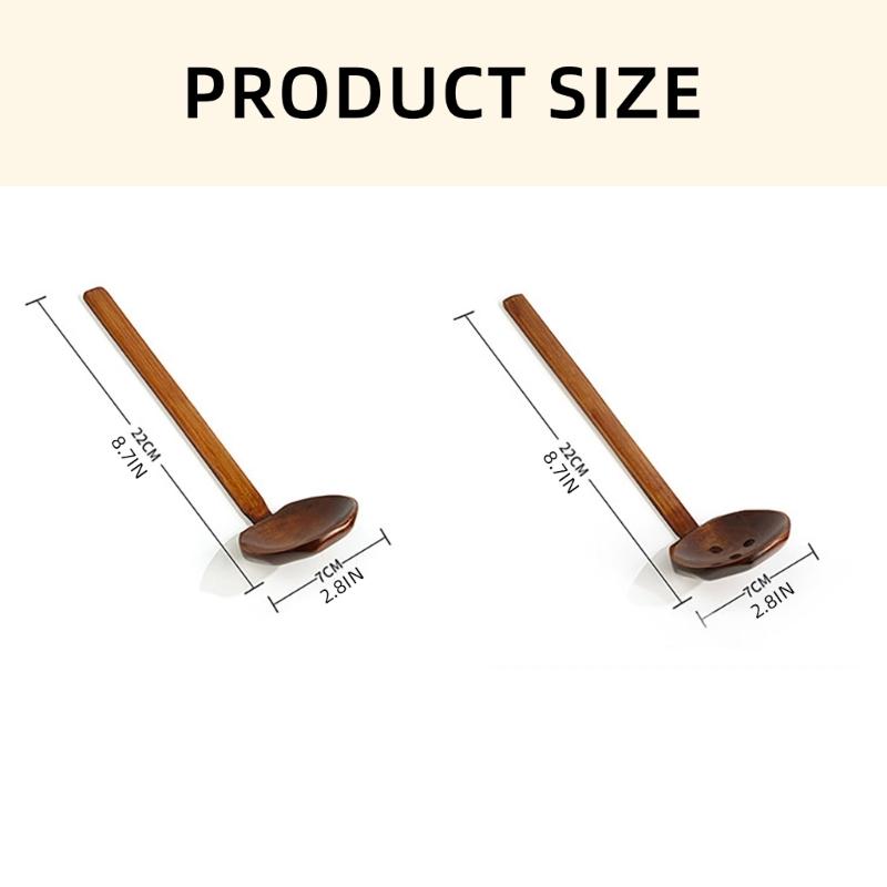 Kitchen Ladles Soup Spoon Wood Serving Spoons Cooking Utensils Wood Kitchen Utensil with Long Straight Handle Enduring