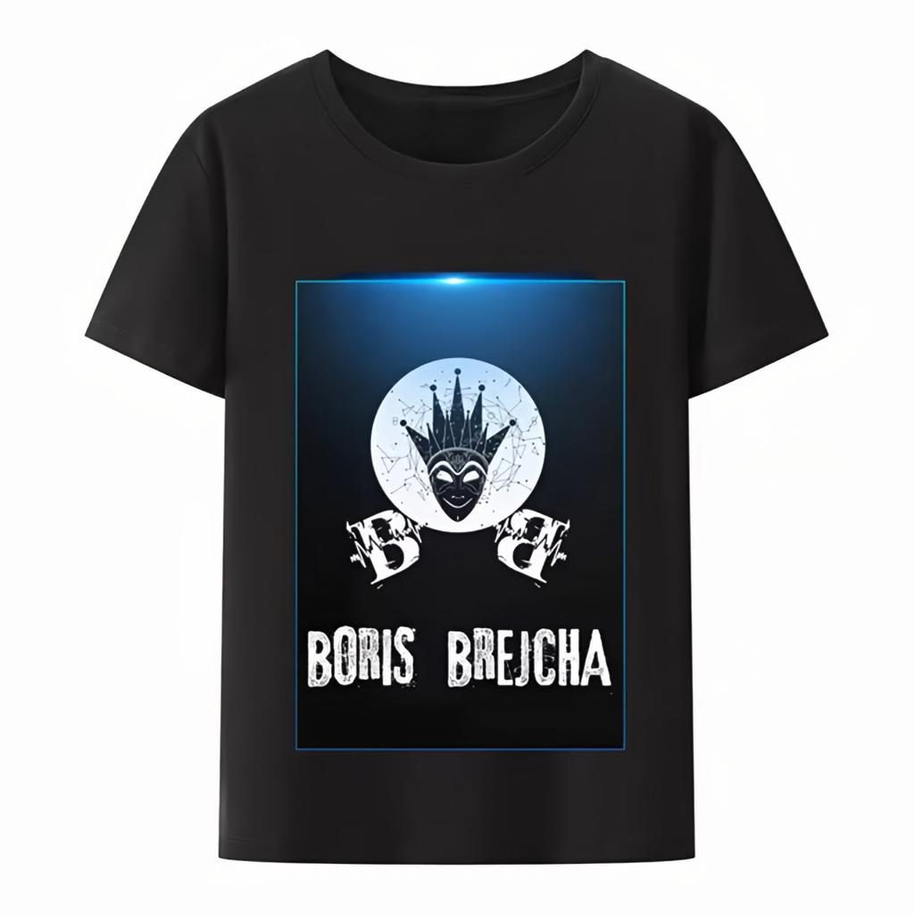 Lässiges Boris Brejcha DJ Masken T-Shirt Cooles Kurzes Herren Damen T-Shirt Männlich Hip-Hop Sommermode Hipster Ärmel Top