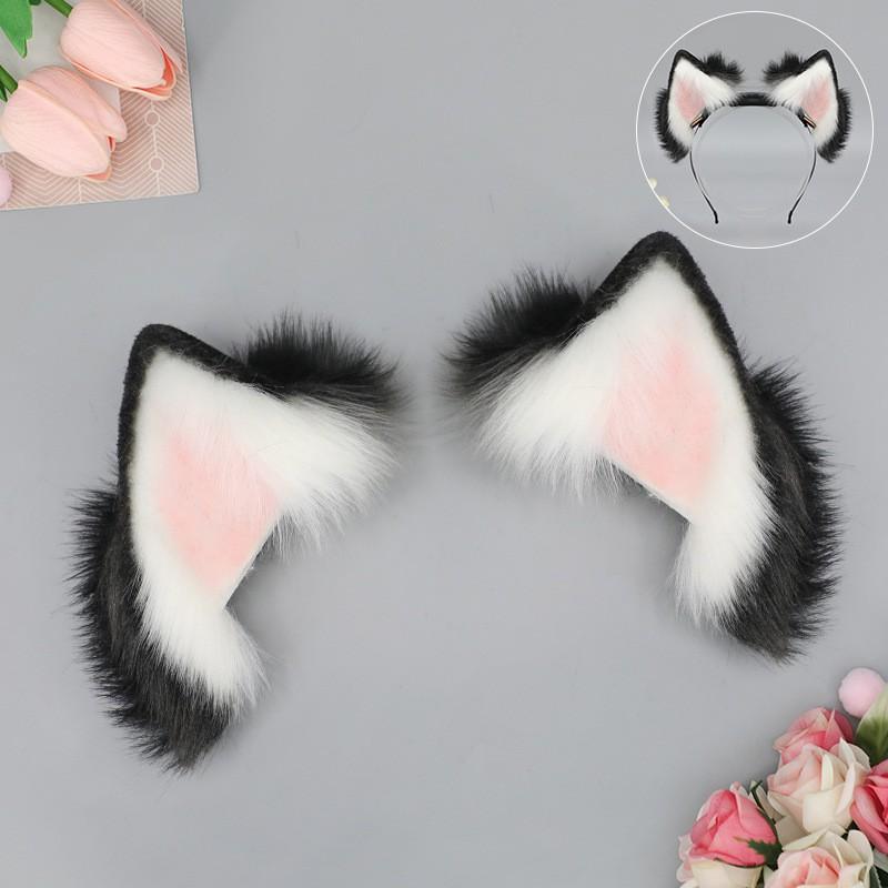 Wiederaufladbares animiertes Tierohren-Stirnband Abnehmbarer motorisierter Katzen-Fuchs-Kaninchen-Ohren-Kostümzubehör Cosplay-Party