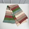 Gentle Atmosphere, Warm and Versatile Contrasting Colors, Striped Wool Knitted Scarf, Female Autumn and Winter Couple Scarf