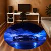 1PC Racing car Round Chair mat Area Rug - Non-Slip, Floor Mat for Office, Bedroom, home decor Christmas Gift c0528101