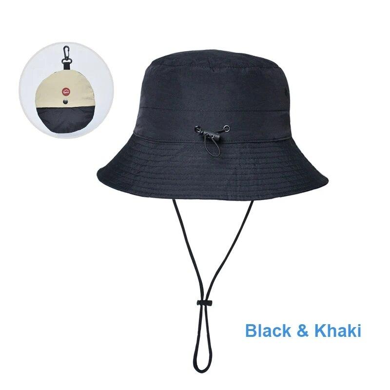 Outdoor Waterproof Bucket Hats Men Women Foldable Fisherman Hat Sun Protection Hat Boonie Hat Camping Hiking Garden Safari Beach