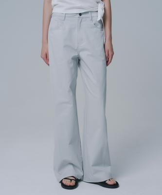 WAARFORWOMAN W1147 Cotton Straight Pants_Gray