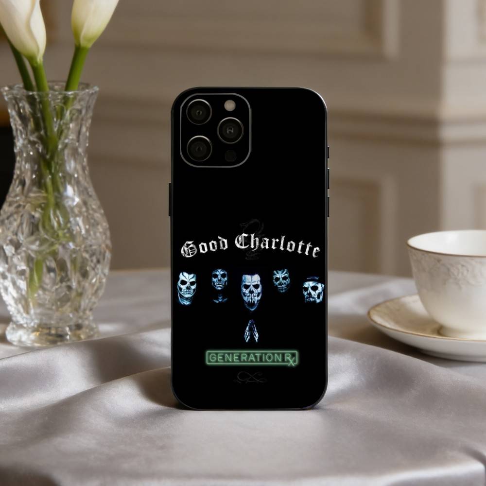 Pop-rock g-Good Charlotte Band Phone Case For iPhone 17pro,16,15,14,13,12,11 Plus,Pro Max,XS,Soft Silicone Black Cover