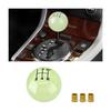 BESULEN Car Gear Shifter Head Resin 5 Speed Knob with 3 Adapters Luminous Gear