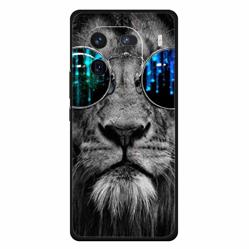 Für Vivo Iqoo 12 Hülle Weiches Silikon Niedliche Katze Löwe Bedruckte Hüllen für Vivo iQOO 12 Pro Hüllen Luxuriöse Schutzhüllen Iqoo12