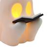 Cute Ghost Reading Lamp LED Sitting Ghost Reading A Book Night Light for Halloween Bathroom Bedside Decor