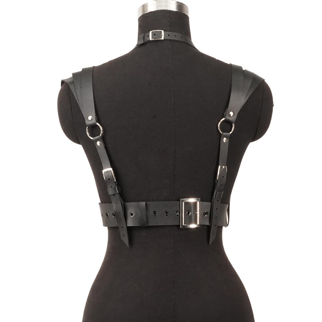 Women Fashion Belt Punk Waist-to-Shoulder Leather Body Harness Bondage Casual Wild Decoration Belts Gothic Clothing Accessories
